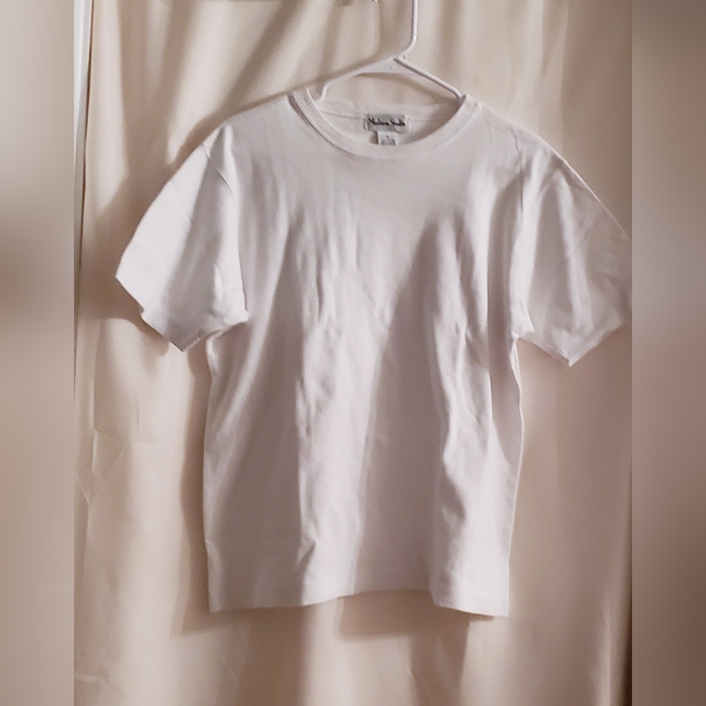 Madison Studio Crisp White Tee. 100% Cotton
